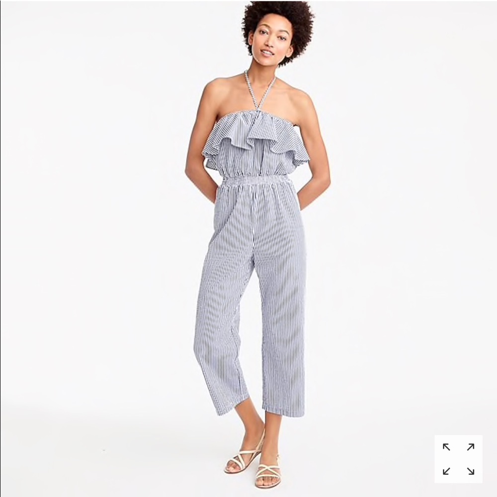 J.Crew seersucker Jumpsuit